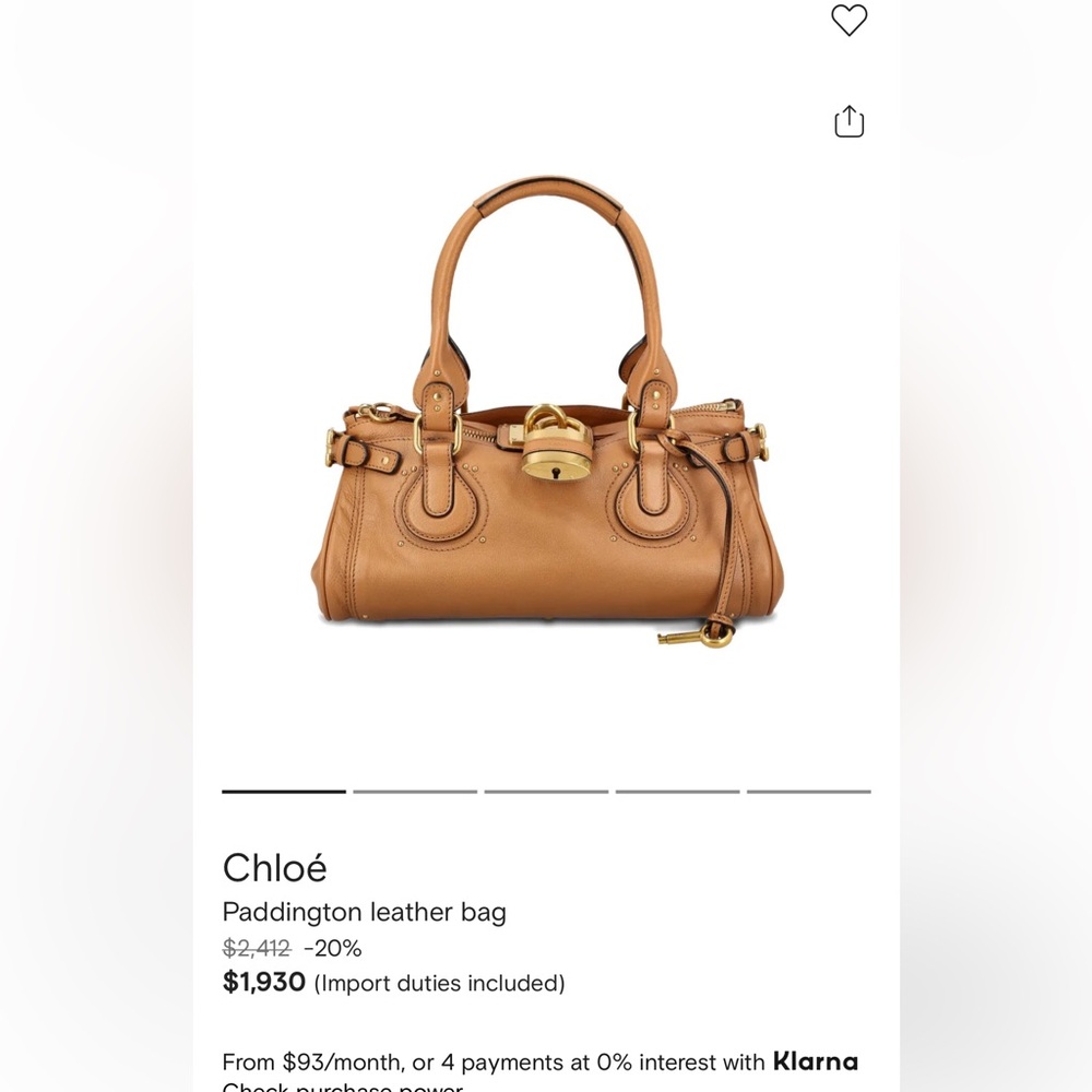 Chloe brown Paddington bag pre ❤️